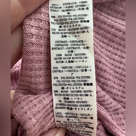 Free People Sweetest Thing Thermal Top Rose (Small) - Picture 8 of 10